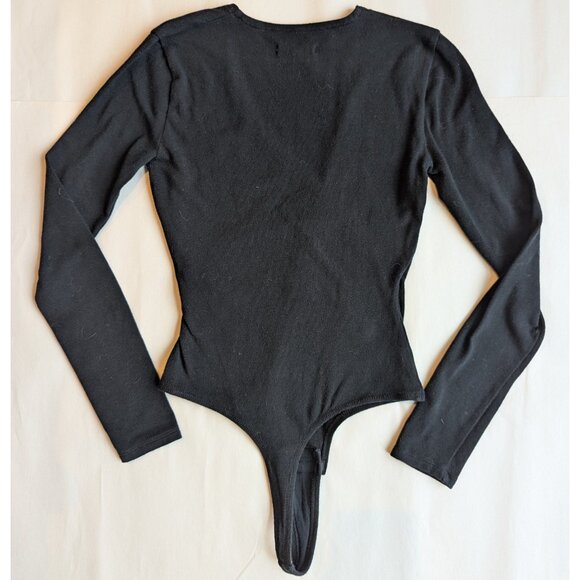 Madewell Black Long Sleeve Bodysuit - Picture 3 of 5